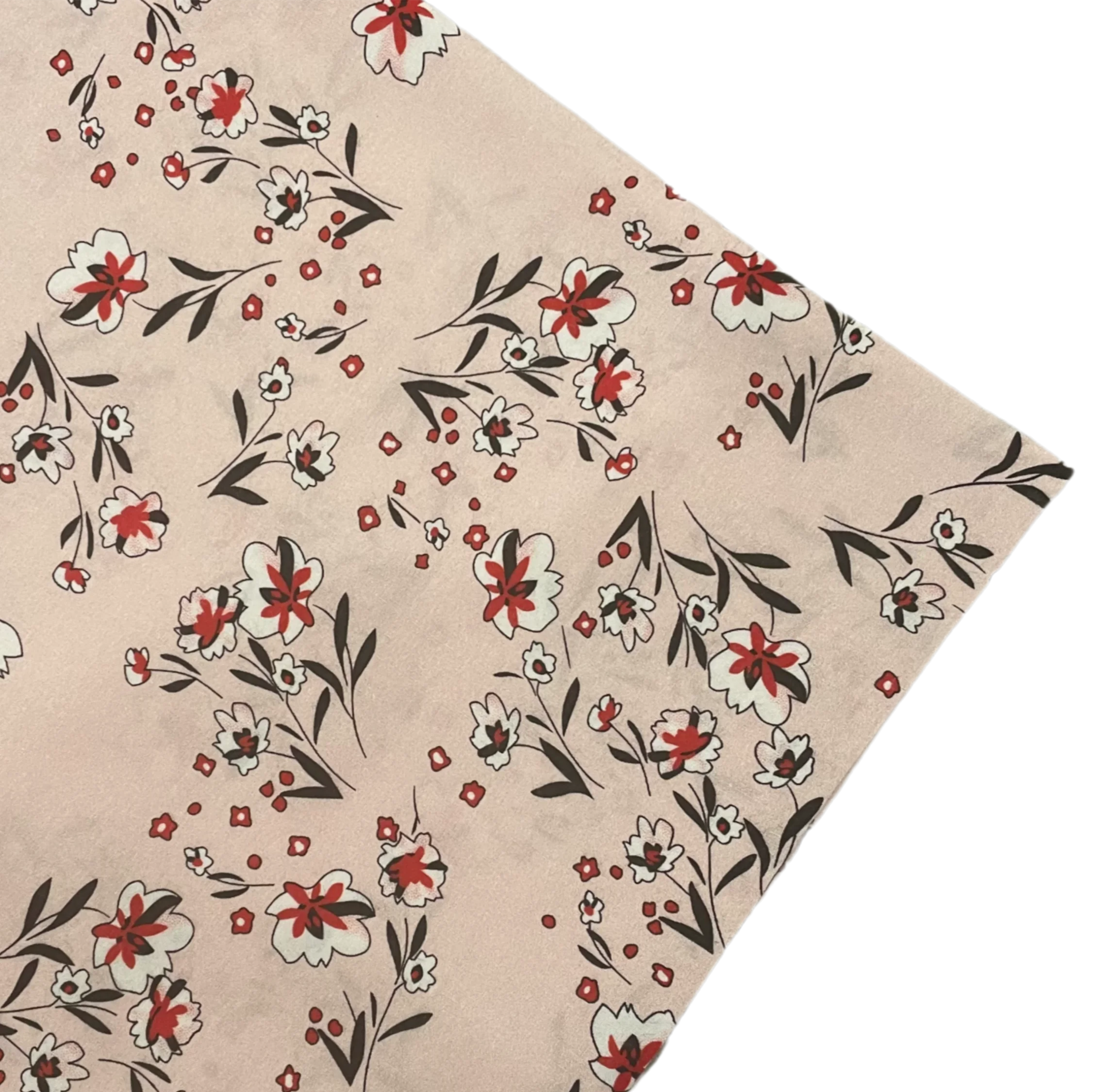Pink Safflower Digital Printing 100% Rayon children's Sewing Cloth Spring and Summer women's Designer