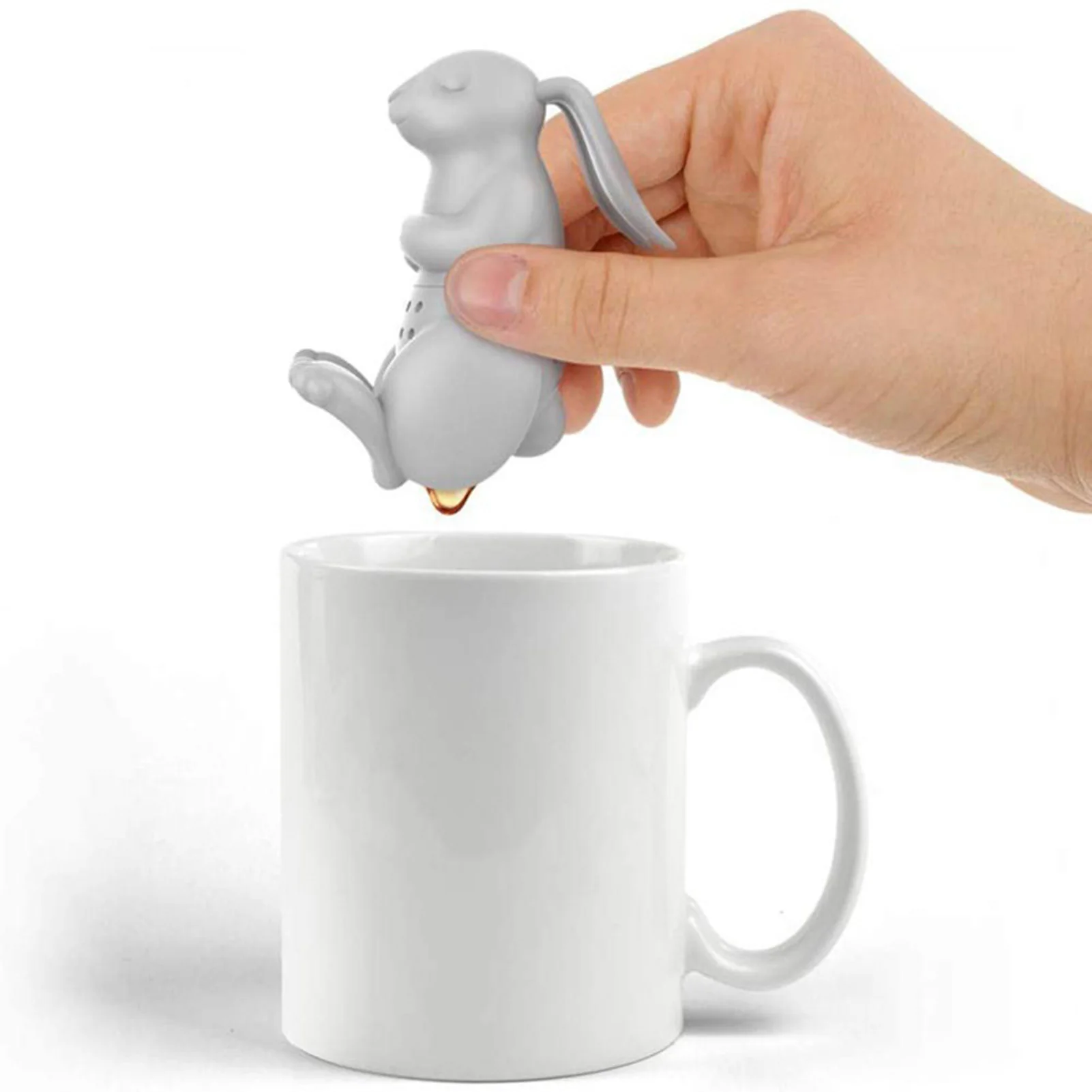 Rabbit Tea Infuser Cute Bunny Silicone Tea Maker Bunny Infuser Filter Strainer Diffuser Filter for Loose Leaf