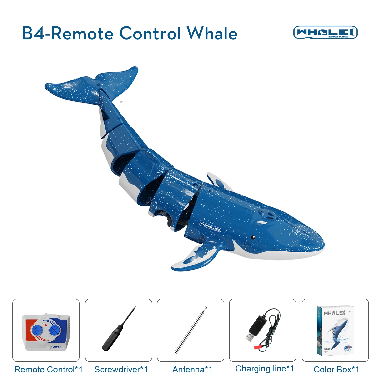 Rc Shark Toy 10M Diving Submarine Whales Remote Control Animals Waterproof Bathtub Pool Electric Toys for Boys Kids Gift 6