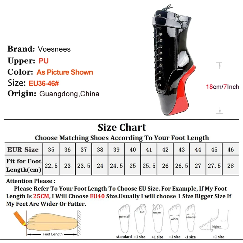 Designer New Heelless Style Heel 18CM/7Inch Black Ballet Ankle Boots With Locks Keys Ankle Wrap Strap Women Sexy Fetish Shoes