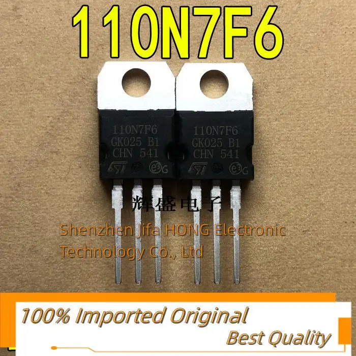 

10 шт./лот 110N7F6 STP110N7F6 TO-220 68V 110A MOSFET лучшее качество Оригинальная фотография