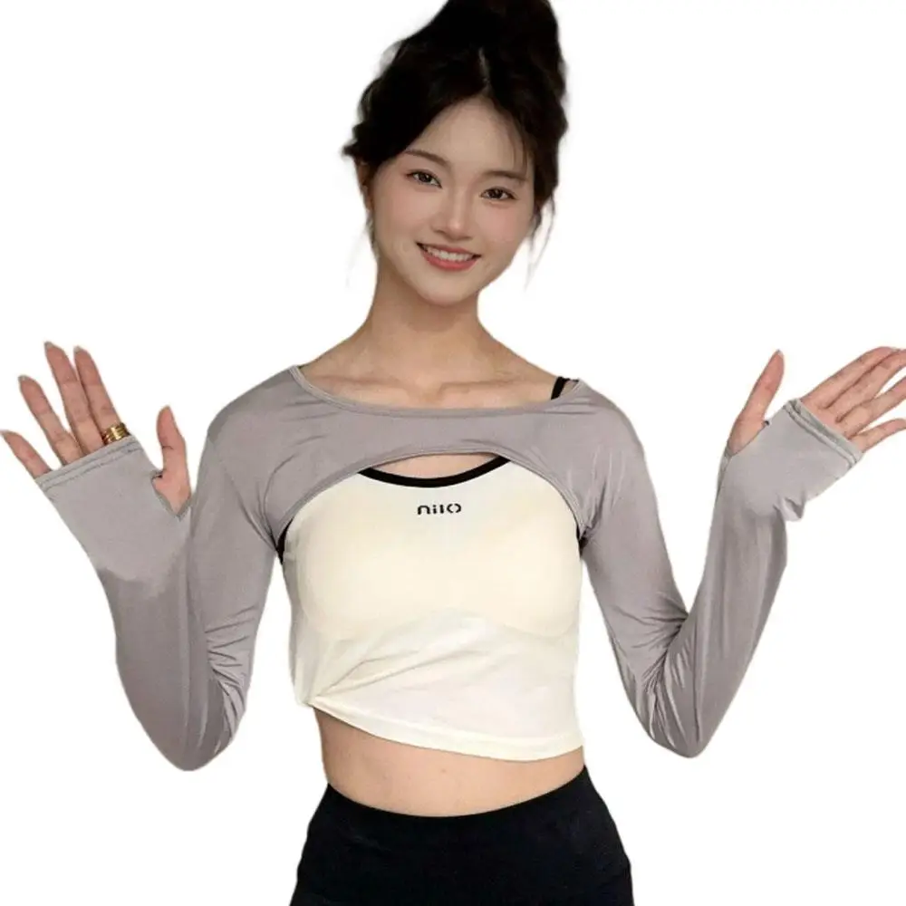 النساء غطاء للذراع السيدات أعلى الكتف إلى الكتف الجليد الأكمام عادي تتغاضى اقتصاص كيب الرياضة لينة عطلة أنيقة طويلة الأكمام