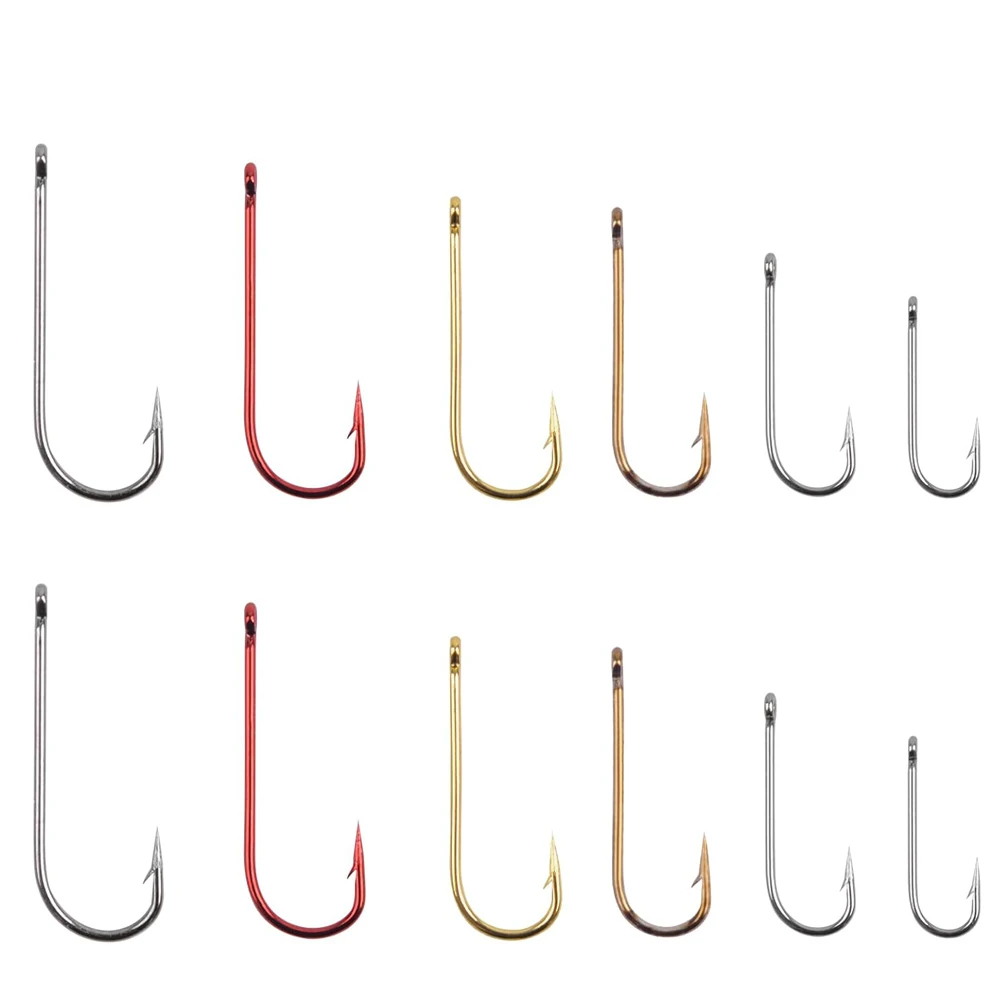 Fish Hook 50/100pcs Long Shank Fishing Hooks Aberdeen Hooks Light