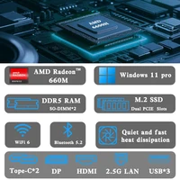 SZBOX Z66/Z69/X88 Mini PC 6600H/6900HX/8845HS DDR5 SSD PCIe3.0/4.0 Win11 Pro Wifi 6 BT5.2 Type-C Desktop Office Computer 2