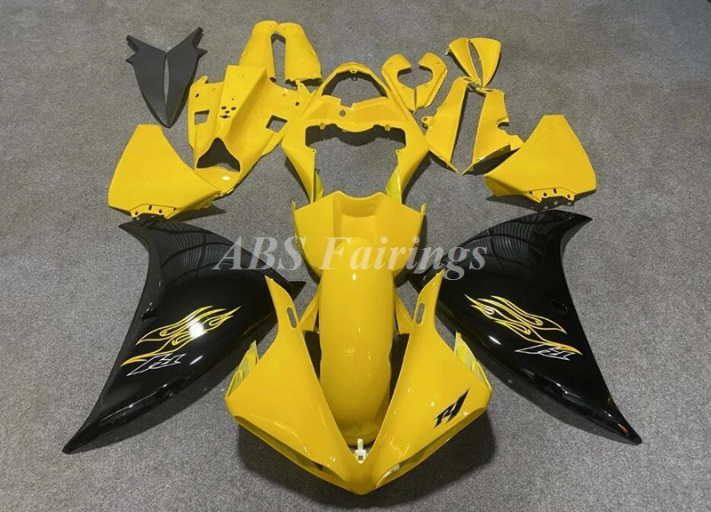 

Комплект обтекателей для мотоцикла из АБС-пластика, 4 подарка, подходит для YAMAHA YZF1000 - R1 2009 2010 2011 2012 09 10 11 12, комплект кузова черного и желтого цвета