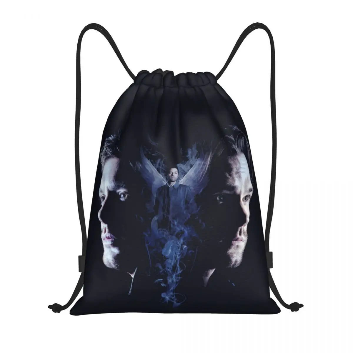 

Winchester Brothers Supernatural Drawstring Backpack Women Men Sport Gym Sackpack Portable Dean and Sam Shopping Bag Sack