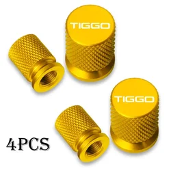 Premium Car Wheel Tire Valve Caps - Set of 4 Waterproof Airdust Covers (TIGGO - 3)