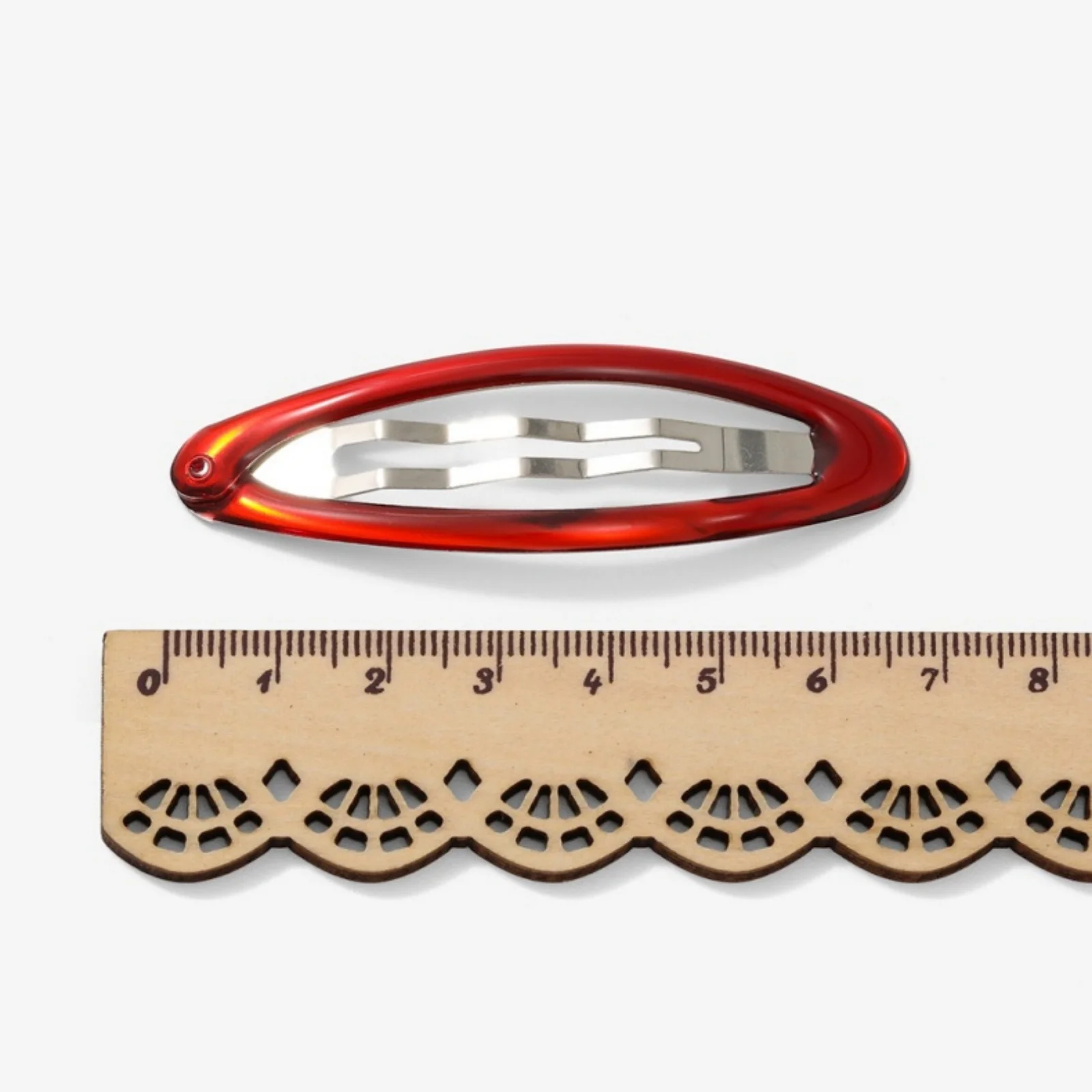 6PCS Solid Color Oil - Drip Hollow Oval Hairpins, Korean Blogger Style, Chic Side Clips for Bangs & Hair Styling