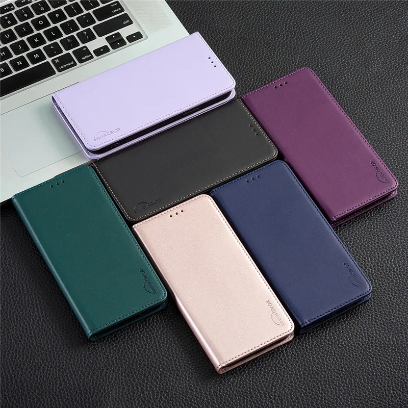 Luxury Leather Flip Phone Case with Magnetic Cover and Wallet Design