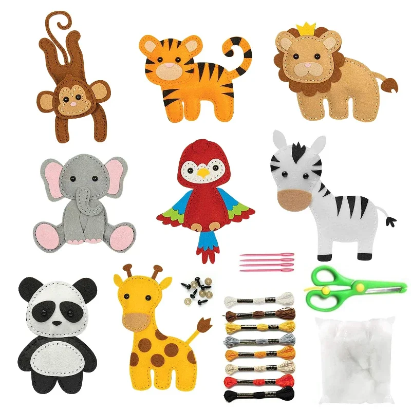DIY Kids Sewing Kit for Kids Complete Beginner Sewing Kit with Felt Plushie Fun & Educational Woodland Animals Sew Craft Set