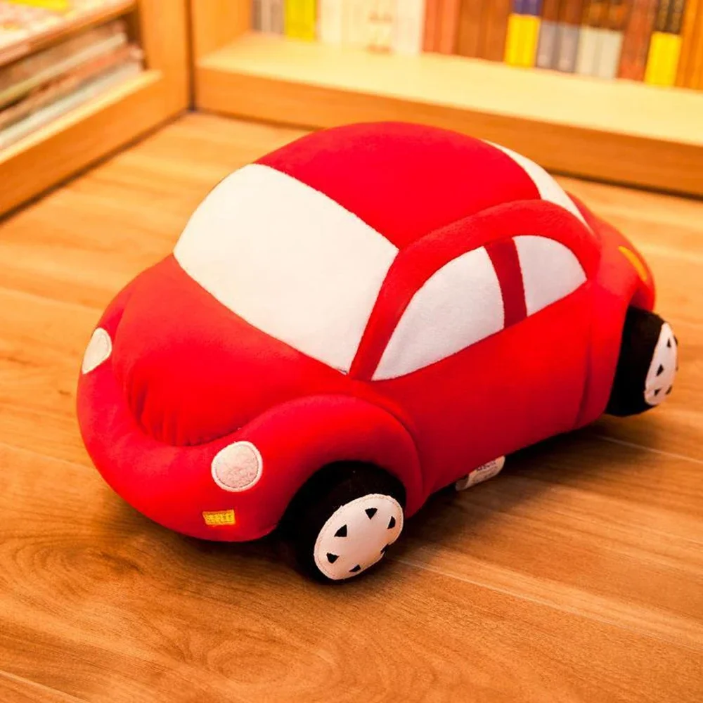 35CM Simulation Car Plush Toy Headlights Four Wheels Multi-Color Small Car Send Boy's Birthday Gift Develop Hobby plush toys