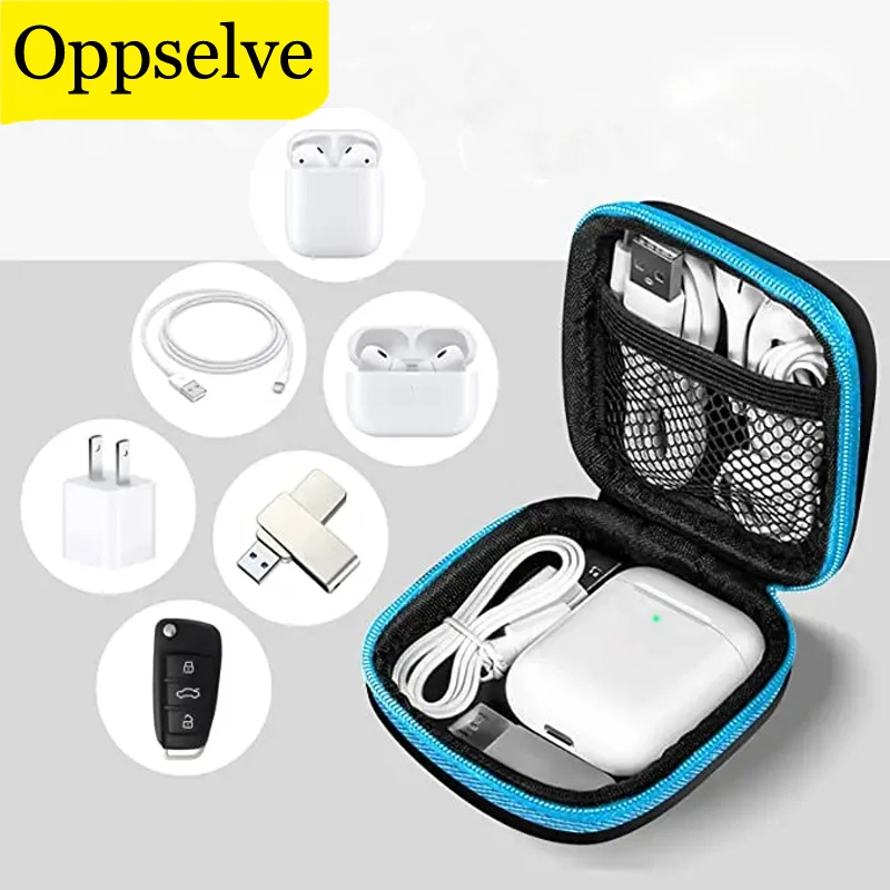 Mobile Phone Accessories Storage Bags For Earphone Earbuds USB Data Cable Portable Small Thing Wallet Box EVA Waterproof Case