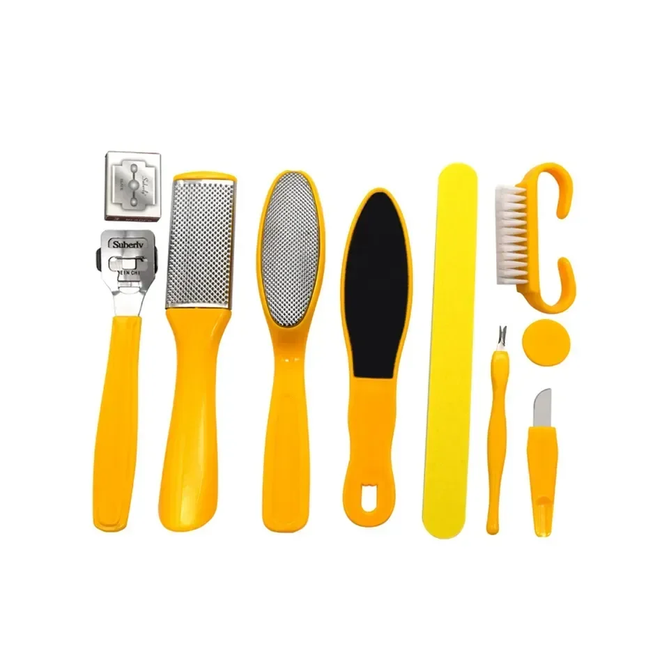 Foot Care Tool 10 in 1 Foot Pedicure Tools Kit Nail Nipper Toe Separator Callus Remover Foot File Care Kit