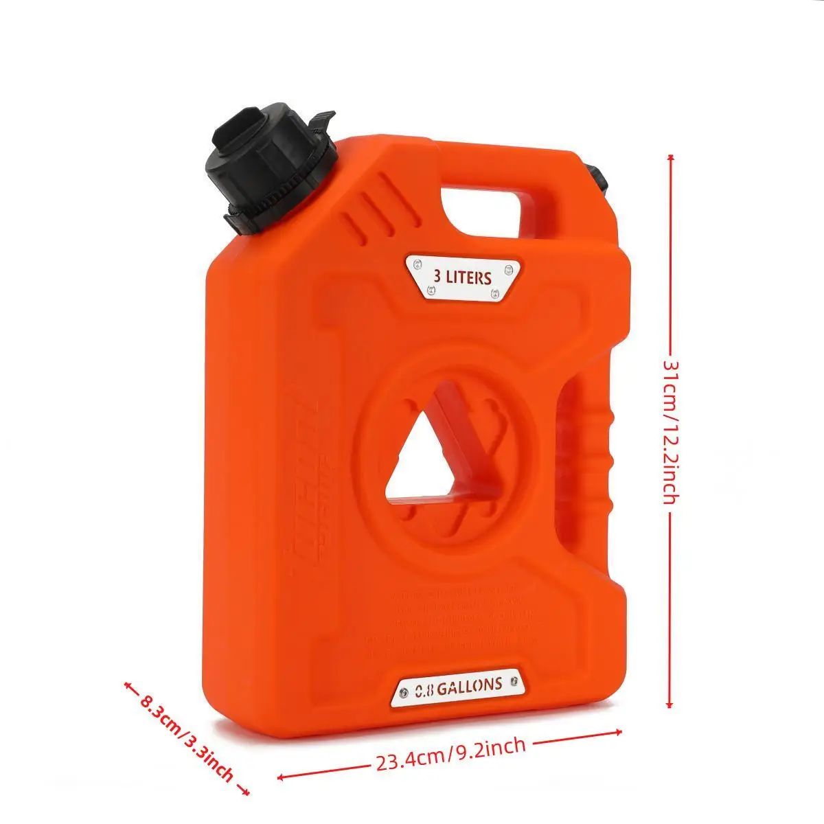 Tucool Racing 0.8 Gallon 3L Gas Tank Fits Most Cars SUVs and Motorcycles Bracket Lock