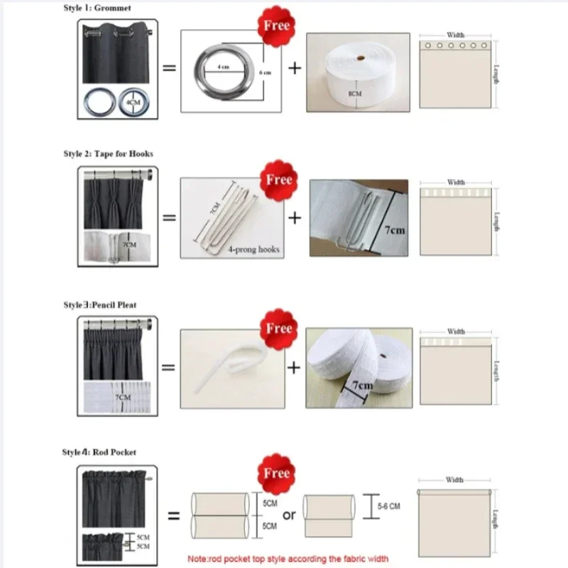 1PC American Curtains for Living Dining Room Bedroom Simple European Balcony Chenille Sheer Curtains Window White Tulle Custom 6