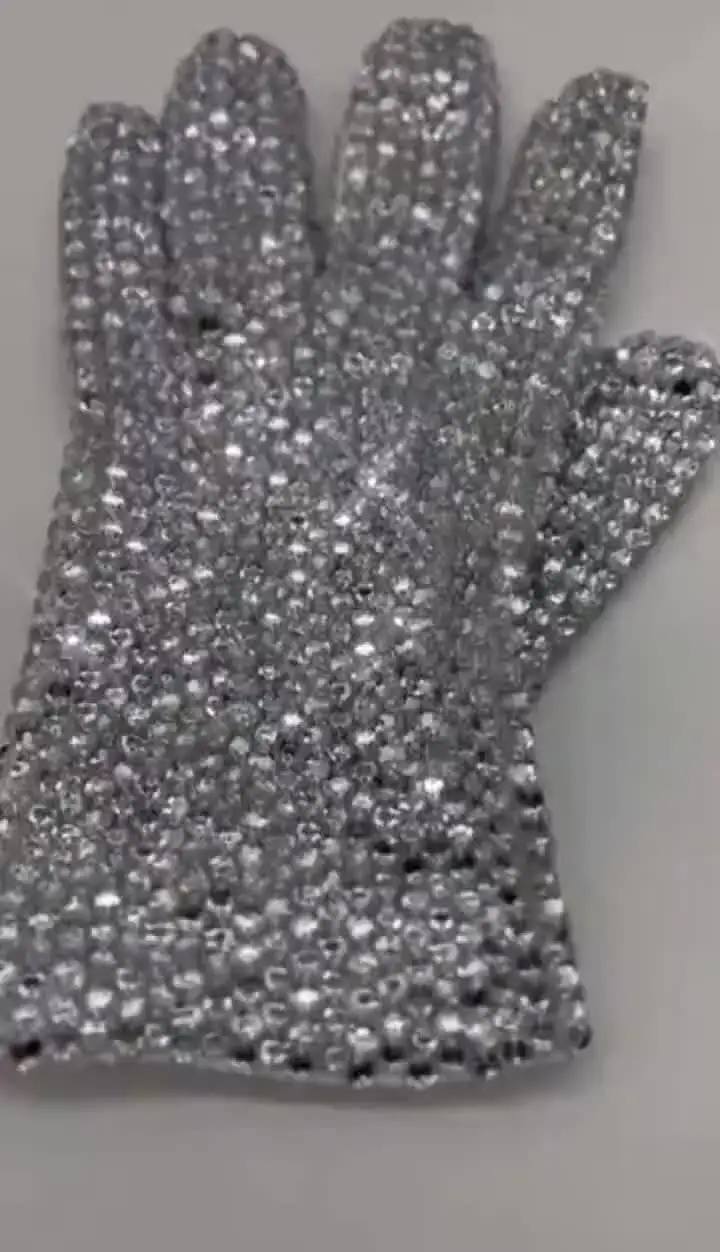 手作りのヴィンテージマイケルジャクソングローブ、クリスタルが