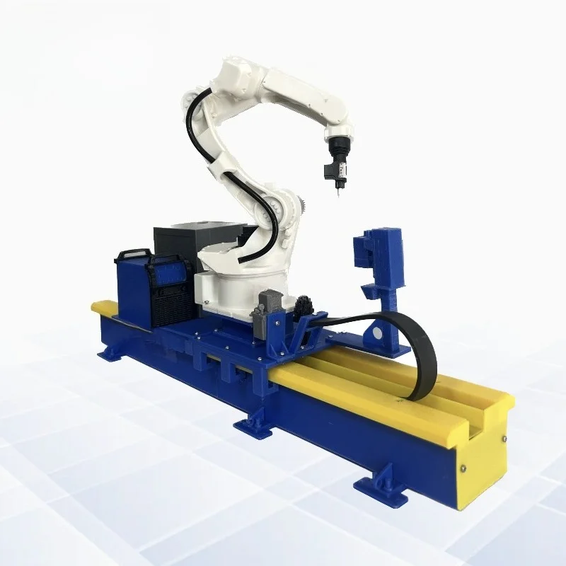 Modello dimostrativo di braccio robotico modulare - linea di produzione automatizzata in miniatura