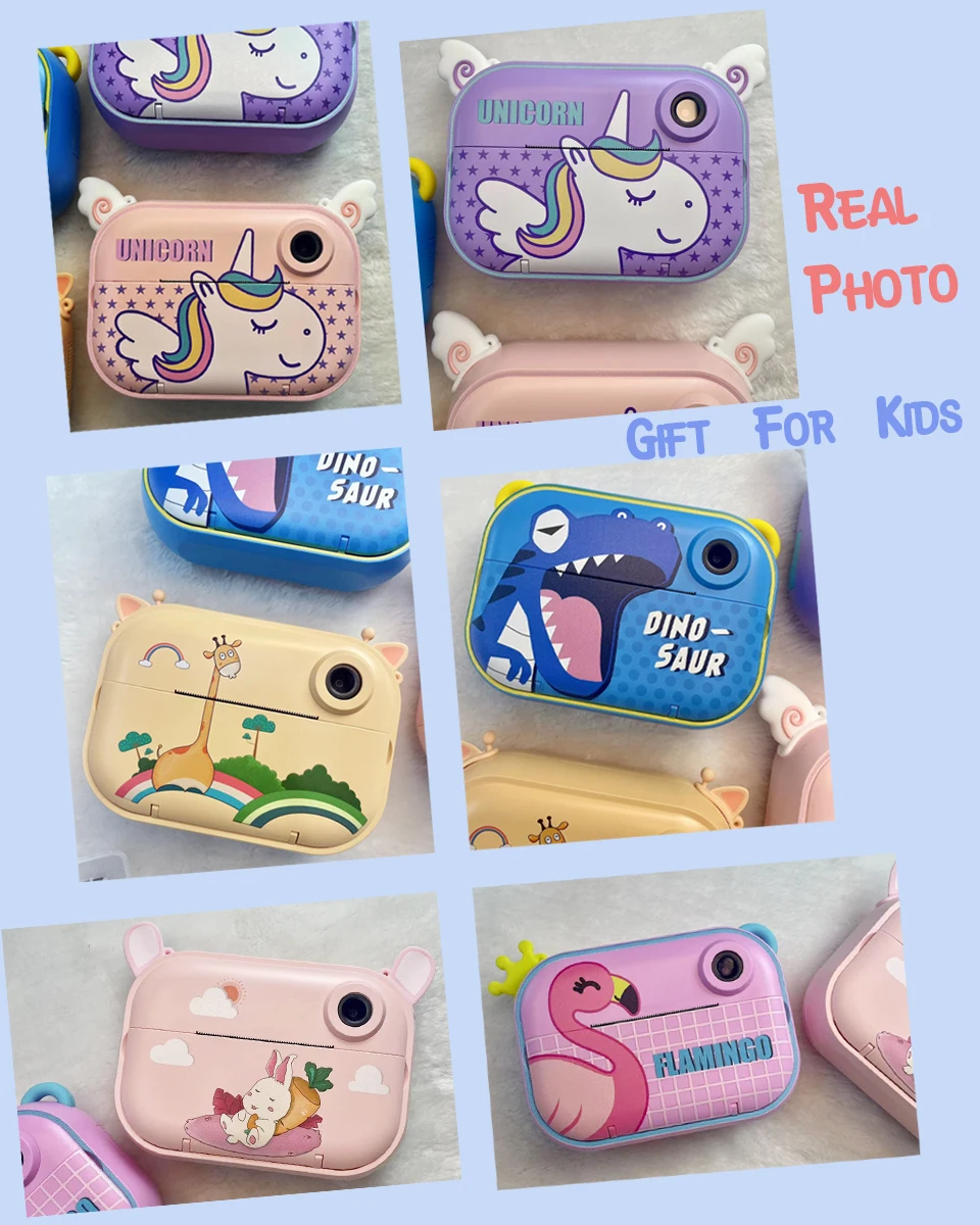 Digital Camera Kids Instant Print Camera 2.4 Inch 1080P HD For Girls Boys