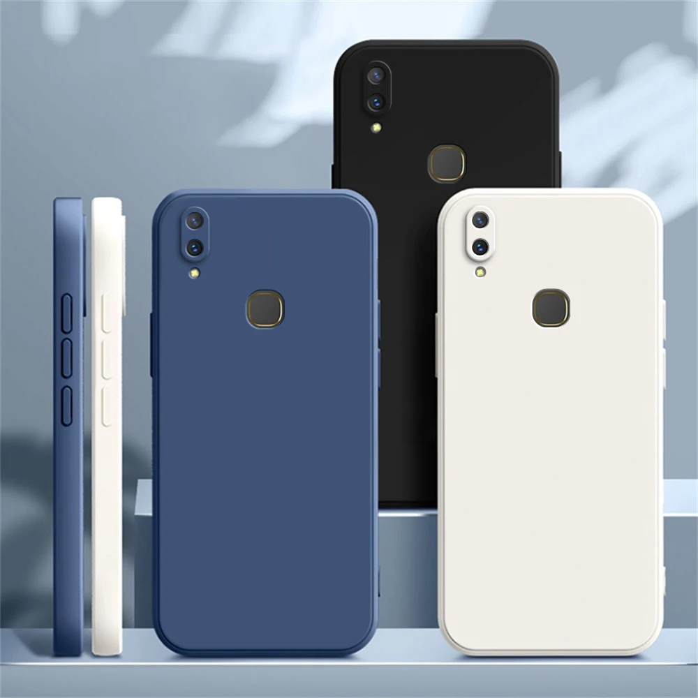 Sleek Square Liquid Silicone Protective Phone Case Cover