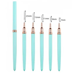 Nail Art Pen Set for Professional Manicure - 5 - in - 1 Brush Kit for Elongated Lines, Striping, and UV Gel Painting (Blue)