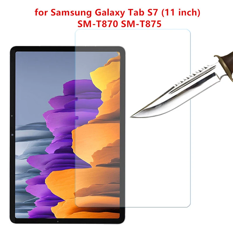 

9H закаленное стекло для Samsung Galaxy Tab S7 SM-T870 T875 T876B 11 '2020 Защитная пленка для экрана с защитой от царапин 2.5D закаленное стекло