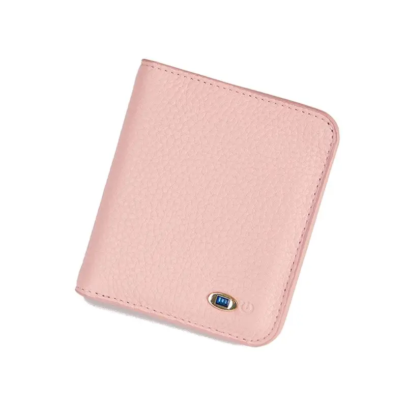 Women's Genuine Leather Short Wallet Intelligent Bluetooth-compatible Anti-theft E74B