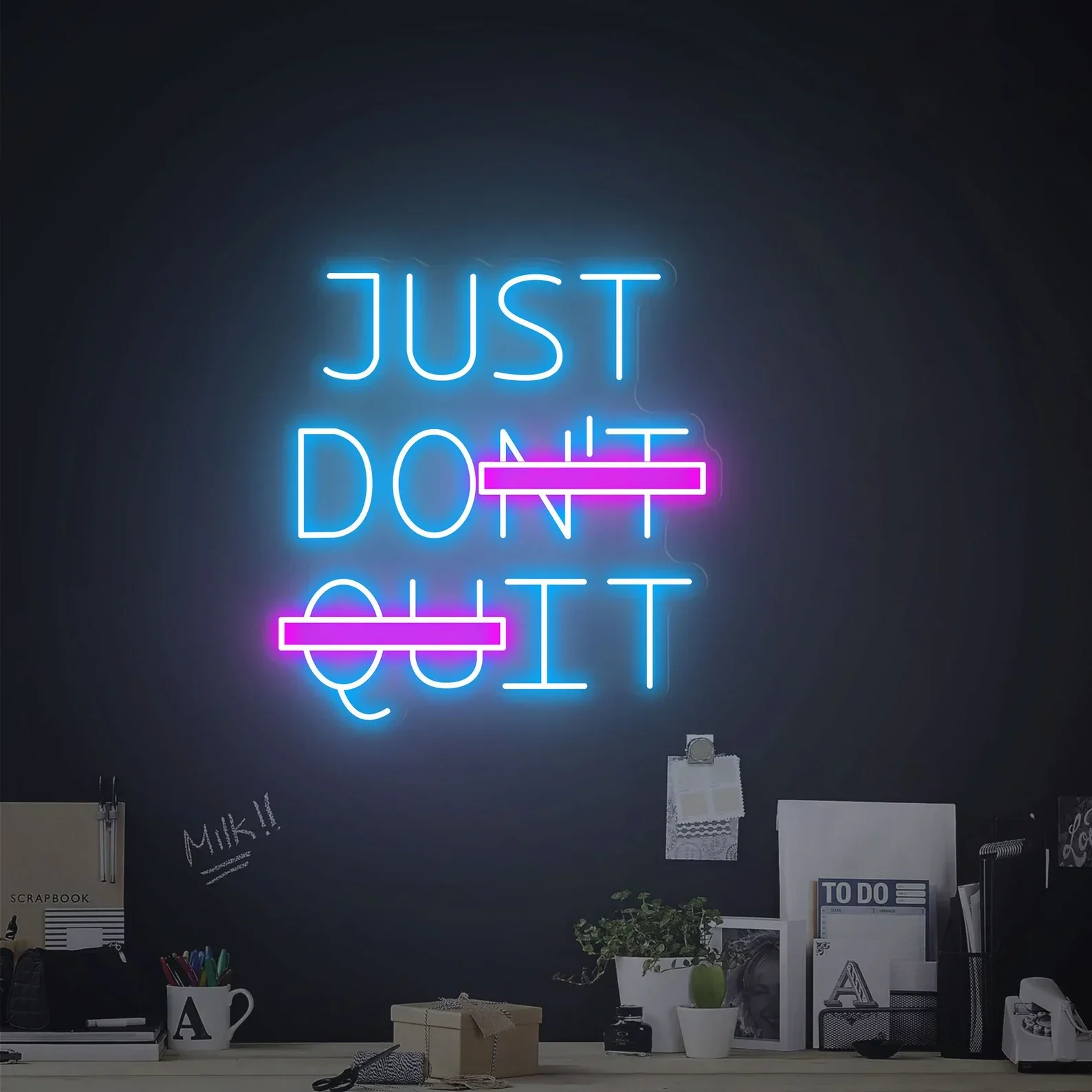 

Just Don't Quit Neon Sign ,For Wall Room Bedroom Decor, Personalized Birthday Gift For Her Or Him Signs, Neon For Home Decor