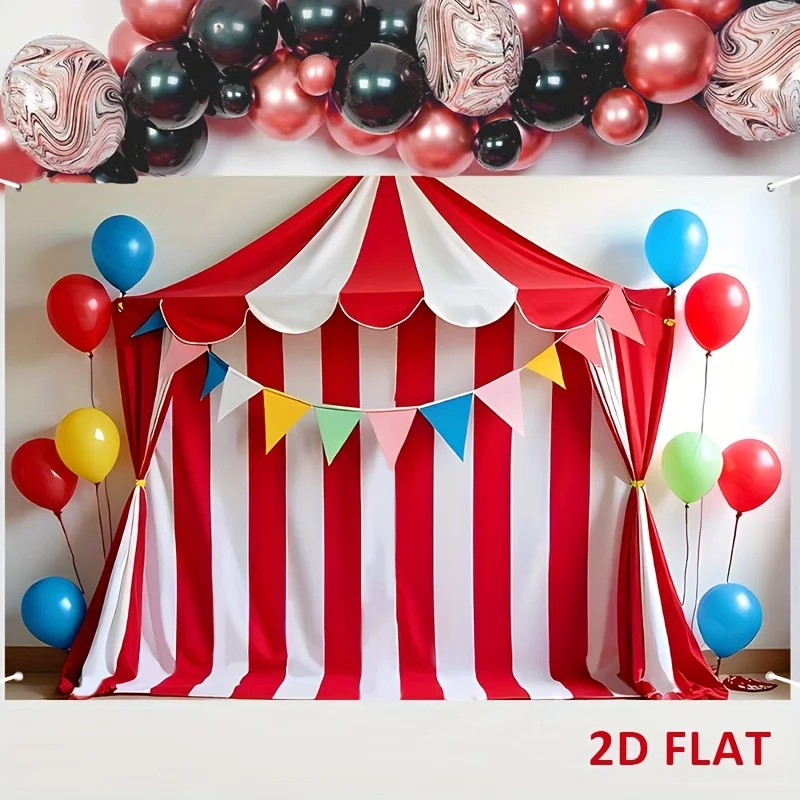 2D-Dekorationsobjekt - 1 Stück, als Hintergrundstoff für eine Karnevalsparty und als Hintergrund für eine Zirkus-Event-Dekoration – Detail 2