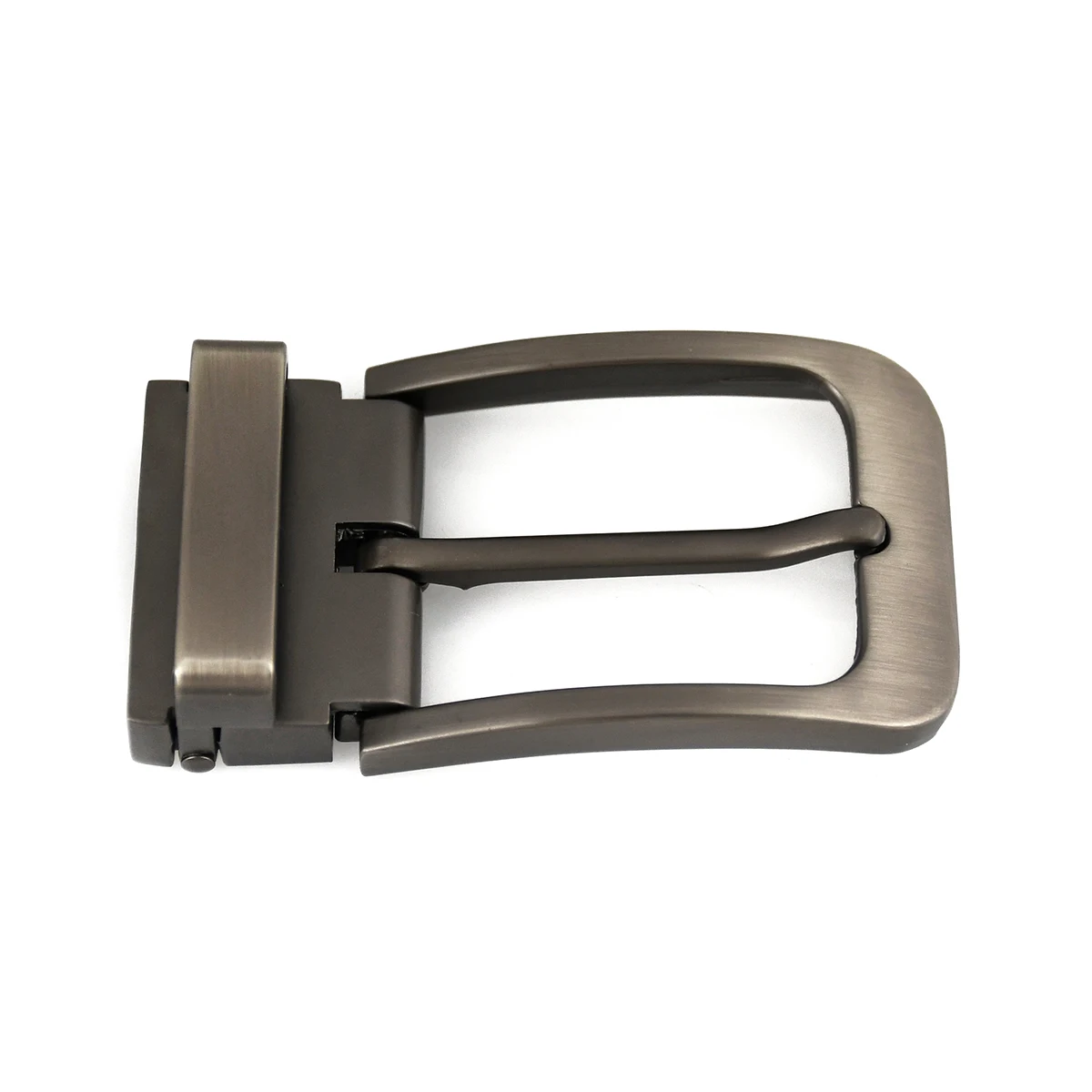 Hebilla de cinturón de Metal cepillado para hombre, hebilla de Clip Marrón  mate, parte inferior giratoria