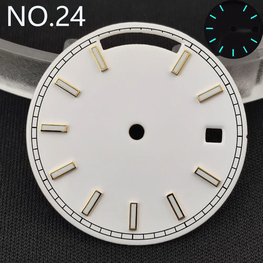 Blue Luminous 29mm Watch Dial - Sterile Mod Style