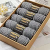 500g Alpaca 245 Stick Needle Thick Wool Yarn Multi-Color Autumn and Winter Fashion Gift for Men and Women Handmade DIY Knitted Material Package Knitted Warm Sweater Sweater Jacket Scarf Hat Gloves Wool Knee Pads 5 Pcs/Pack 4