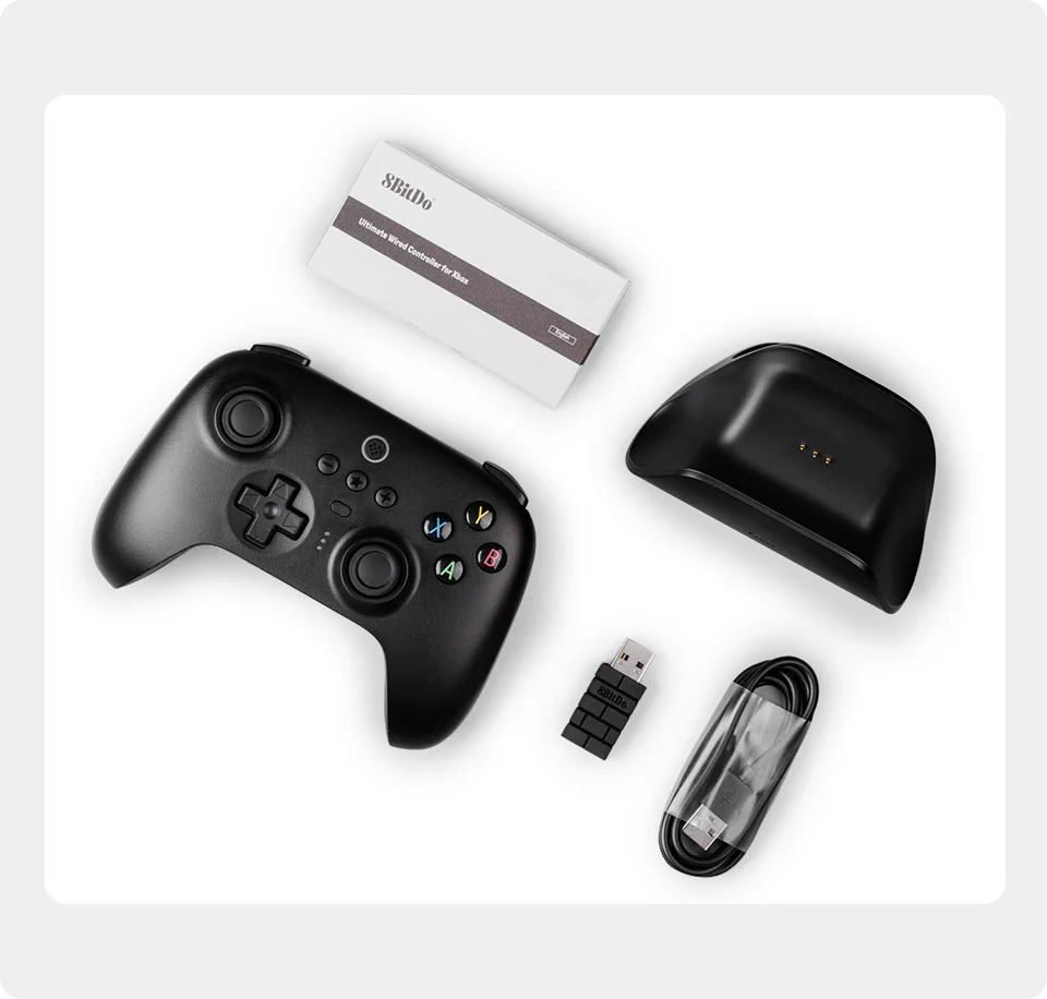 8BitDo Ultimate Wireless 2.4G Gaming Controller with Hall Effect 2.4g Adapter for PC Windows 10 11 Steam Android Raspberry Pi