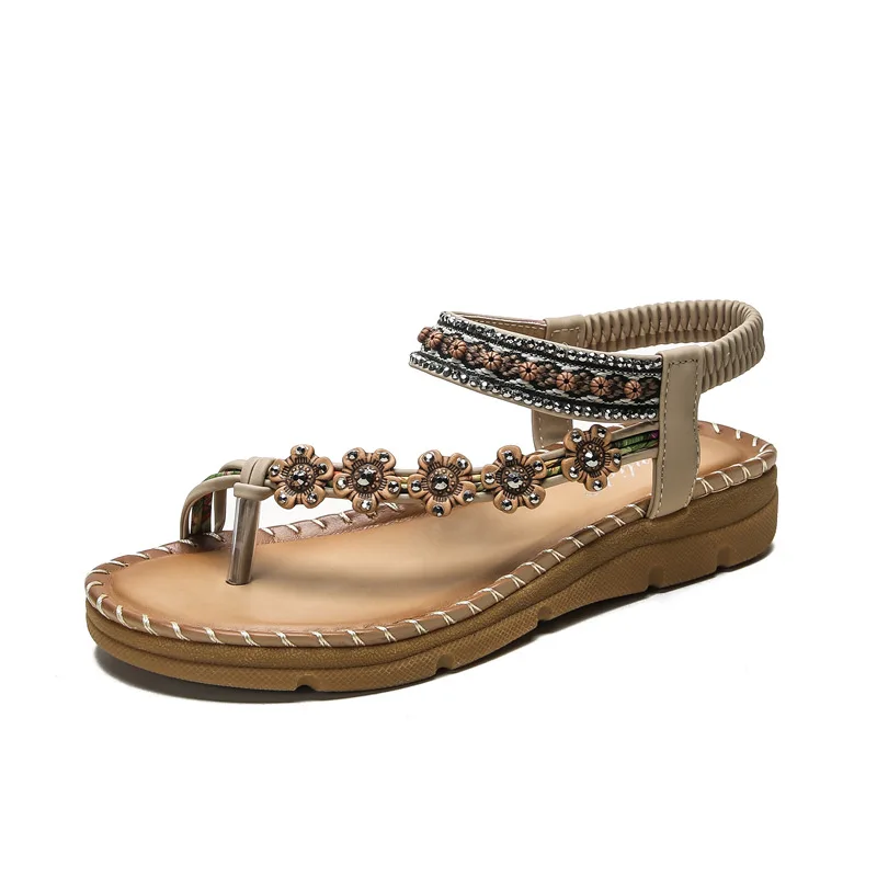 

New Bohemian ethnic style thick sole sandals for women's comfort