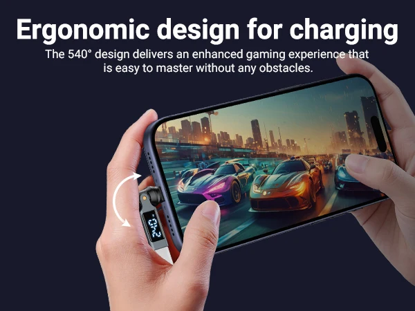 AUFU Digital Display USB C Magnetic Adapter PD240W 9Pin USB C to Type C Fast Charging USB-C Female OTG Converter for Samsung IPh