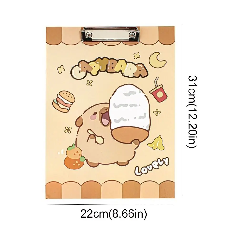 미적 감각의 A4 보드 클립 폴더, 멋진 파일 보관용 카피바라 파일 폴더, 문서 용지 홀더, 필기용 클립보드