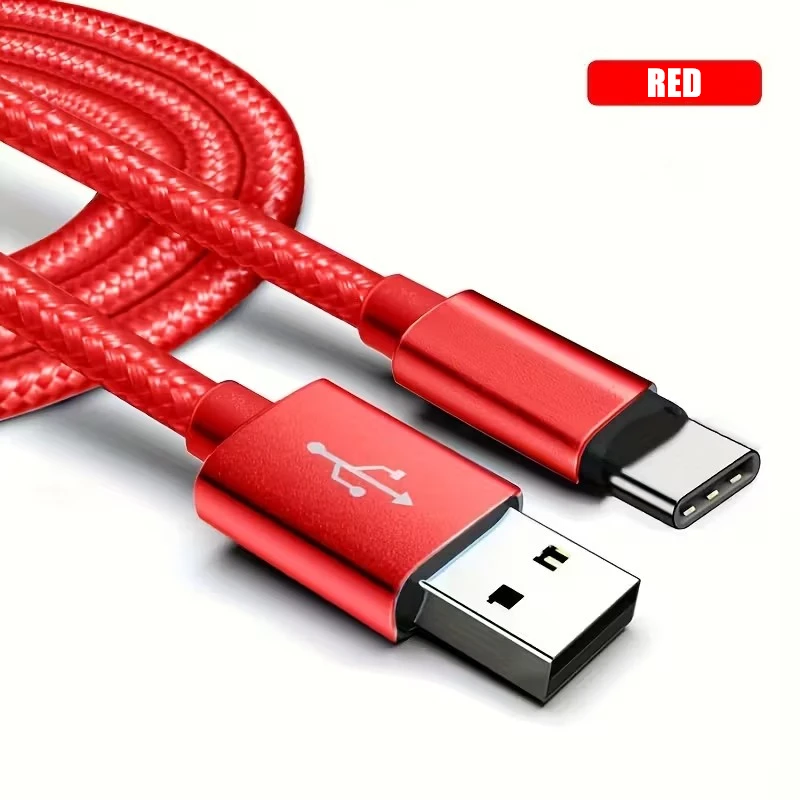 USB Type C Fast Charging Cable For Samsung Xiaomi Redmi POCO Honor Nylon Braided Quick Charge Cables For iPhone 15 16 17 Pro Max