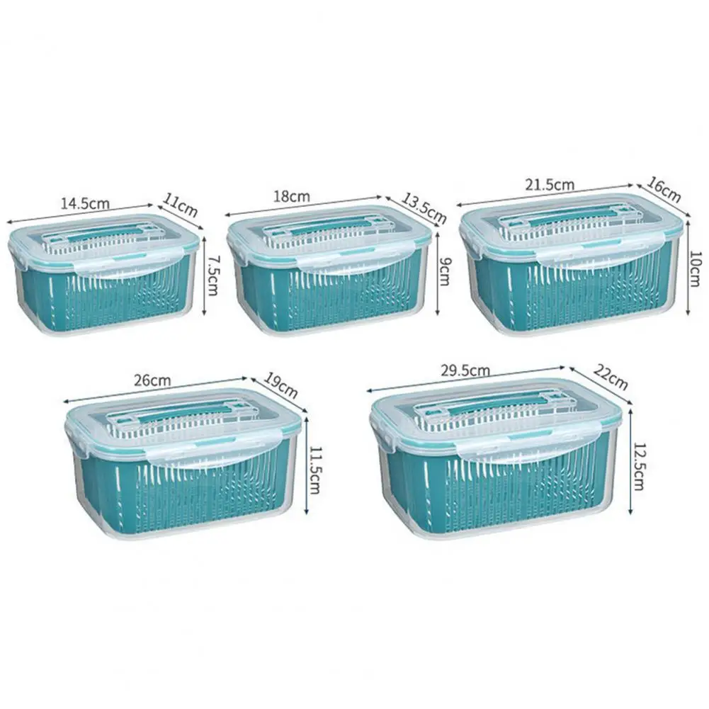 Fresh Vegetable/Fruit Storage Containers with Drain Basket 6