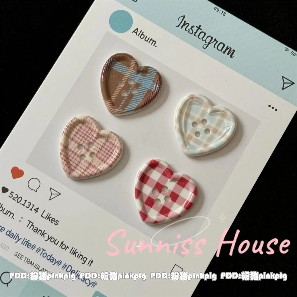 Resin Sewing Buttons Set 5