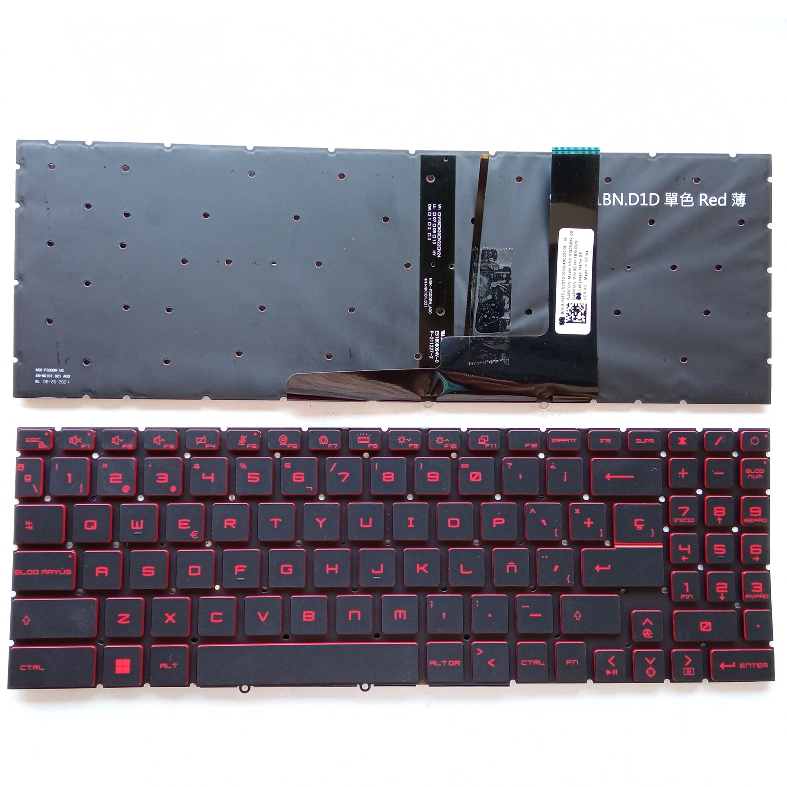 

SP-клавиатура для MSI Katana GF66 GF76 & Pulse GL66 GL76 с красной подсветкой