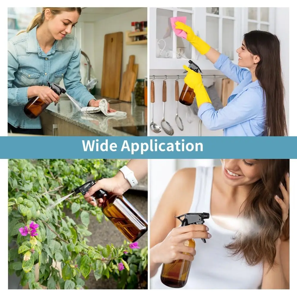 Adjustable Spray Bottle Nozzles 4pcs replaceable Heavy Duty Bottle Spray Nozzle Leak Proof Mist Water Chemical Cleaning watering nozzle water sprayer