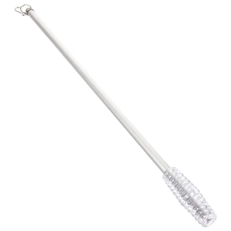 50cm Black Curtain Wand Drapery Pull Rod Thread Handle Drapery Pull Rod Curtain Wand Vertical Blinds Opener Stick Hardware