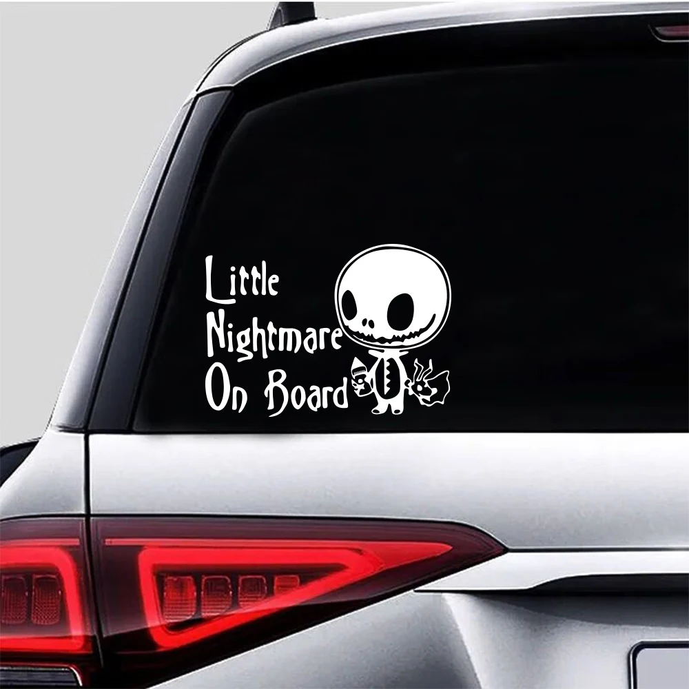 Baby On Board Nightmare Jack Decal - 6.5x4.8 Inch Black Vinyl Sticker For Cars & Laptops