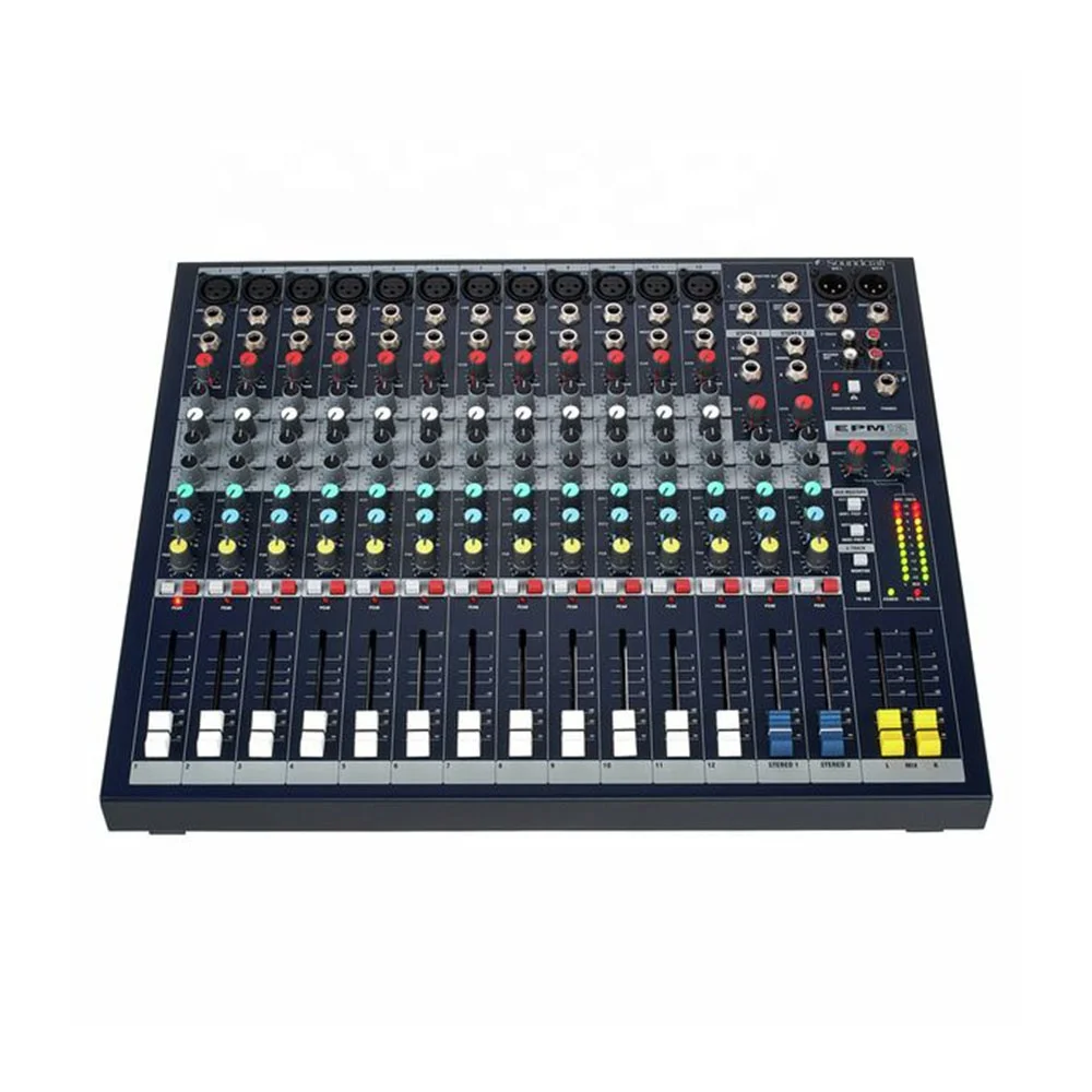 사운드크래프트 EPM12 14채널 아날로그 믹서 (12개의 모노 입력, 2개의 스테레오 입력 포함) PA 시스템 오디오 스피커 콘솔