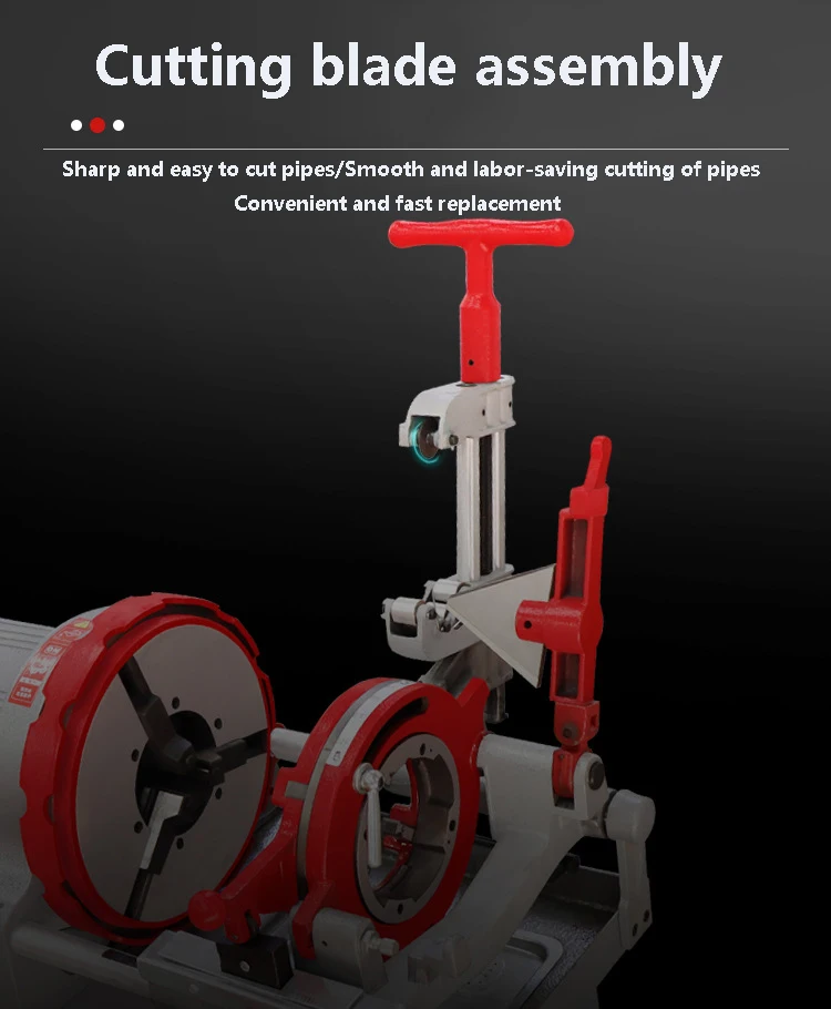 Electric Pipe Threading Machine Multifunctional Zinc Steel Pipe Fire Water Gas Threading Machine Electric Ma