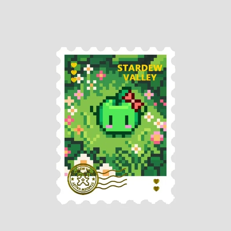Stardew Valley Junimo Pixel Art Kawaii Collectible Sticker Stamp Gift