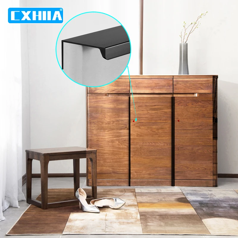 CXHIIA 긴 알루미늄 숨겨진 가구 옷장 서랍 당김 손잡이, 긴 은폐 가구 옷장 문 손잡이, 1000mm