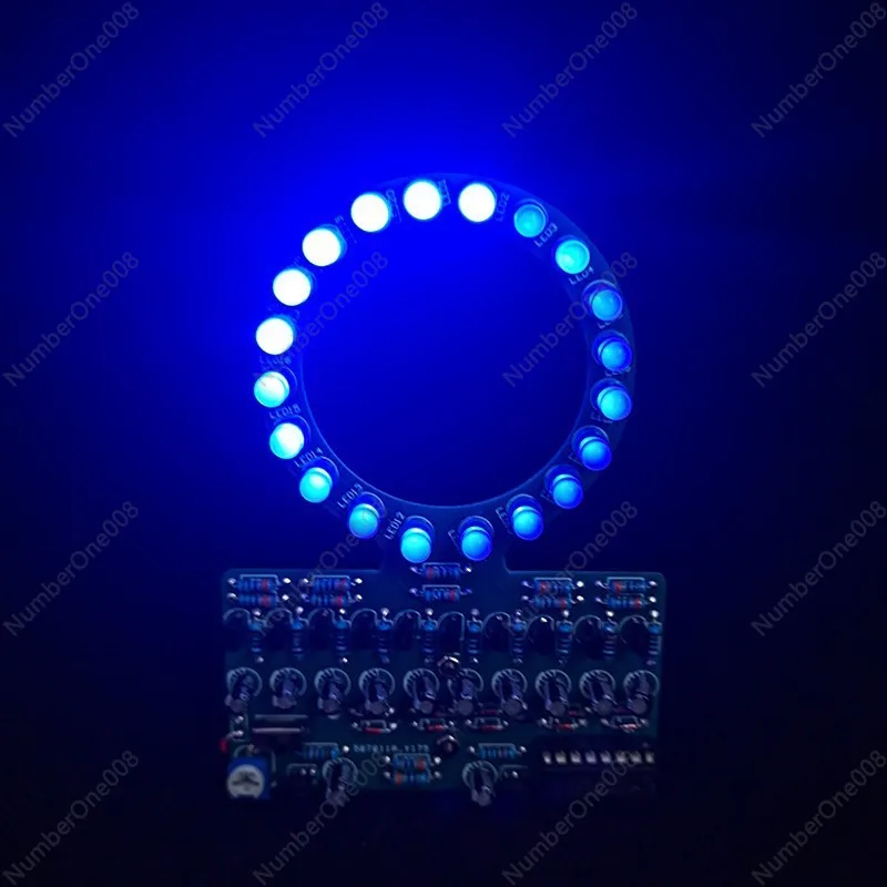 CD4017 링 점진적 변화 LED 플로우 라이트 DIY 전자 키트 재미있는 용접 생산 예비 부품 TJ-56-522