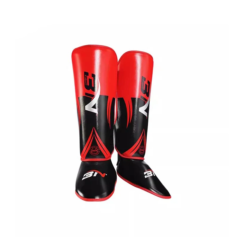 Custom Logo Design Shin Guards for Kick Boxing and Football PU and EVA Material for Children's Sports Protection soccer shin guards,shin guard pads,kickboxing shin guards