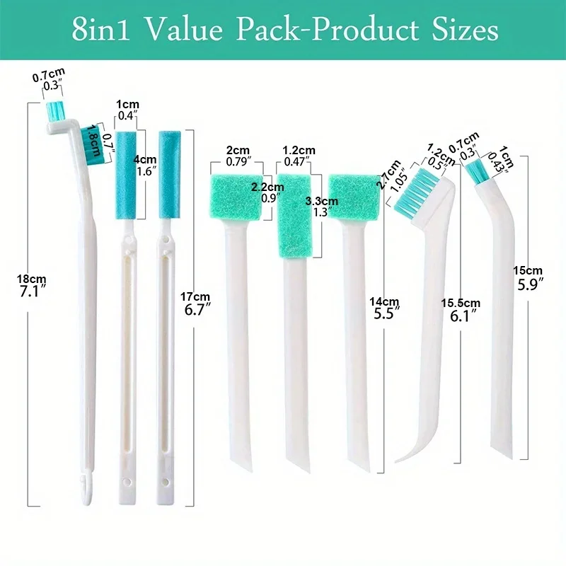 Small Cleaning Brush Set For Windows Humidifiers Bottles Toilets & Keyboards