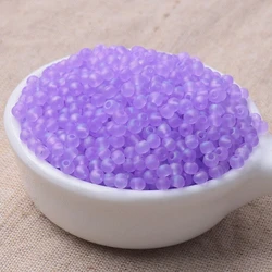 Super Uniform Matte Transparent Micro - Colored Glass Rice Beads - Handmade Decorative Loose Beads - 4mm 10g 100pcs (MSW15 Blue Violet)